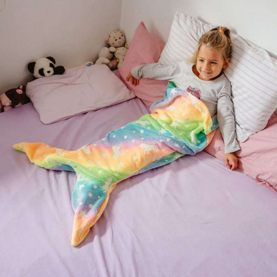 Mini Fashion™ - Glow in the Dark - Zeemeermin Slaapzak