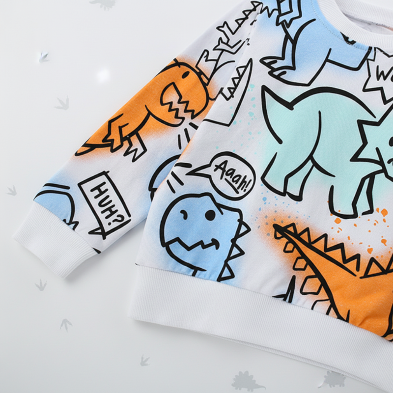 Kids Dinosaur Sweatshirt – Comfort & Stijl – Dino Kinder Trui