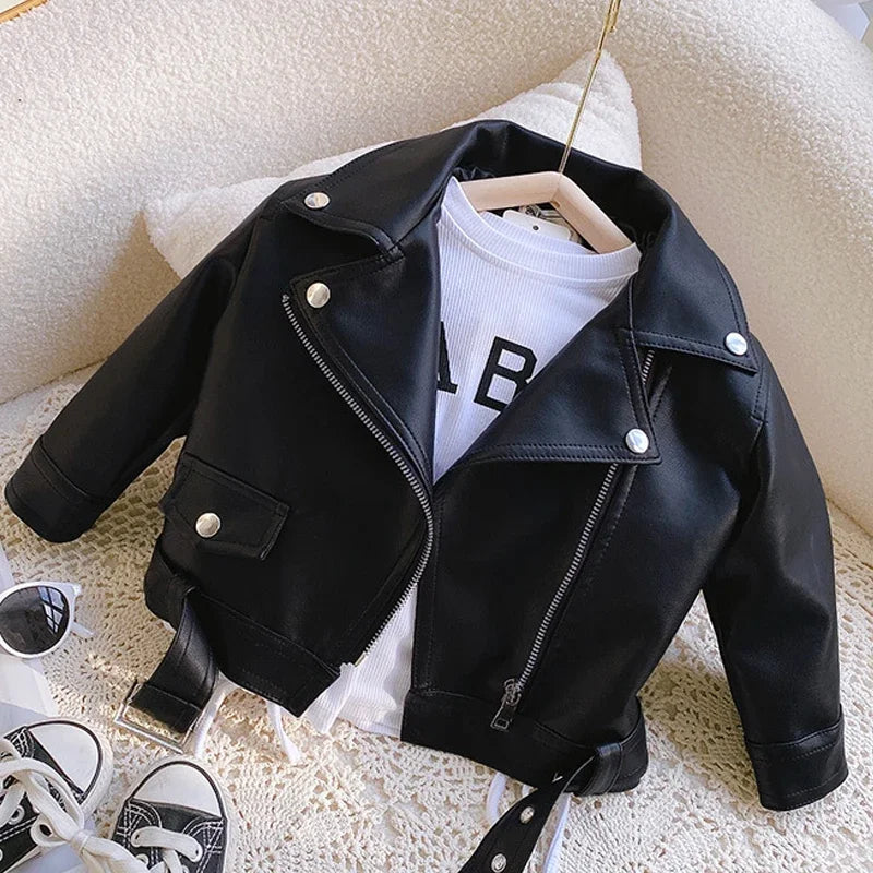Girls Leather Jacket – Stoer & Stijlvol – Leren Kinder Jas