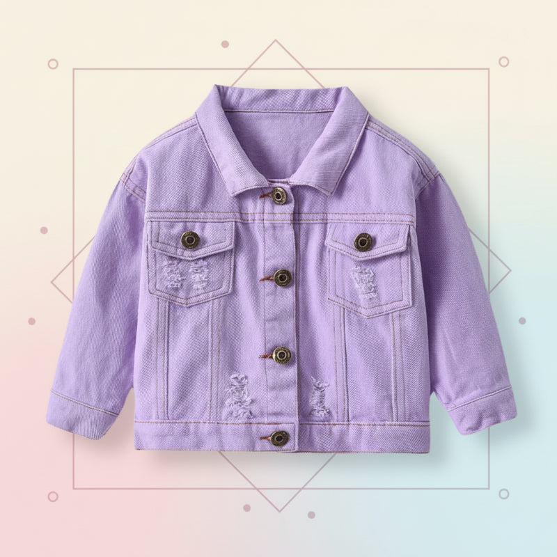 Candy Color Spijkerjas – Lichtgewicht Denim Jacket voor Kinderen