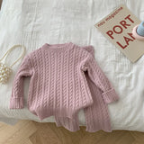 Mini Fashion™ - Stijlvol & Trendy voor kinderen - Gebreide Trui & Broek