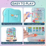 Montessori Math Track Game – Leren & Logica – Ballenbaan Spel