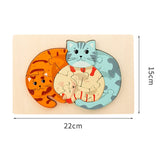 Animal Puzzle™ – Ontdek & Leer – Cartoon Houten Puzzel