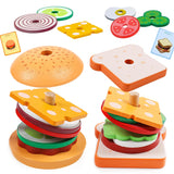 Woods™ - Smakelijk Stapelen - Sandwich Bouwspeelgoed