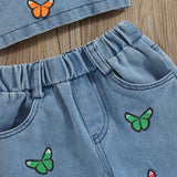 Mini Fashion™ - Mooi Borduurwerk - Denim Zomerset