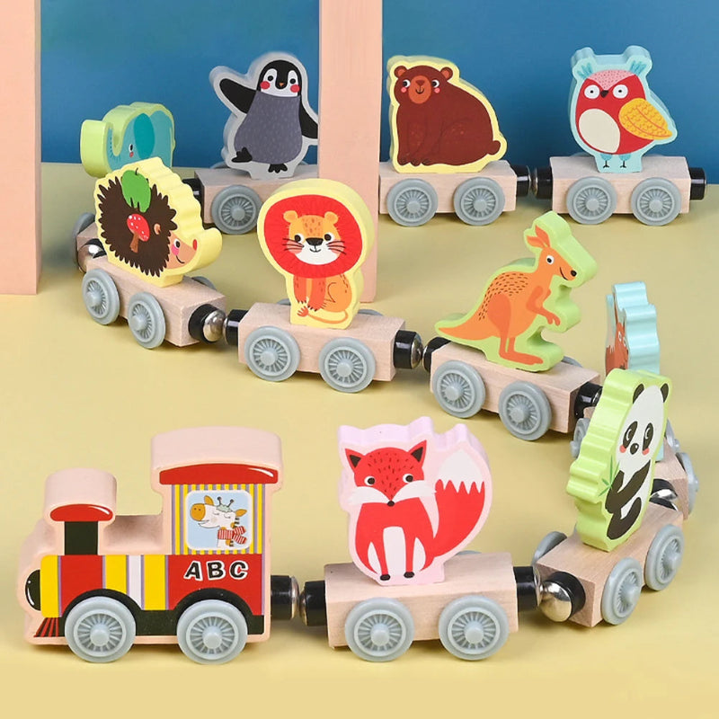 MagniZoo – Schattig & Hout – Magnetisch Dieren Treintje