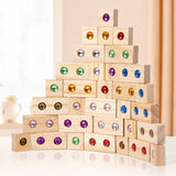 Rainbow Gem Stacking Blocks – Creatief & Leerzaam – Houten Stapel Blokken Set