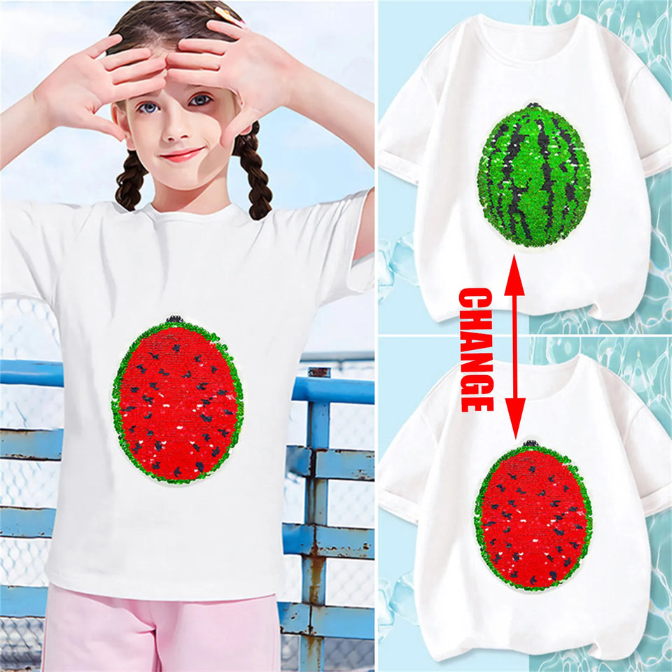 Mini Fashion™ - Schitter & Transformeer - Watermeloen T-shirt
