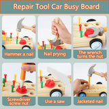 Woods™ - Draai & Leer - Montessori Auto Schroefbord