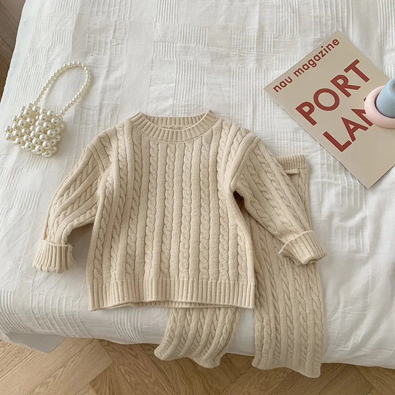 Mini Fashion™ - Stijlvol & Trendy voor kinderen - Gebreide Trui & Broek