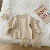 Mini Fashion™ - Stijlvol & Trendy voor kinderen - Gebreide Trui & Broek