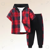 Boys Checkered Outfit – Trendy en comfortabel – Geruite Kinderkleding set