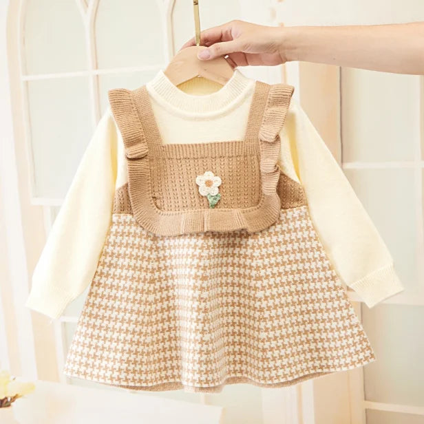 Mini Fashion™ - Schattige Look - Jurk met lange mouwen