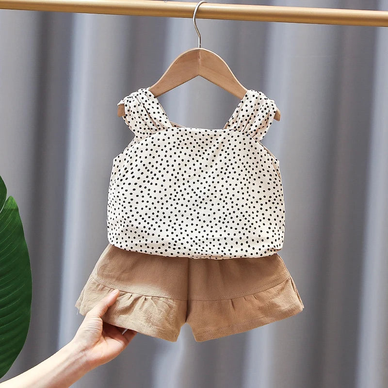 Mini Fashion™ -  Katoenen zomerset voor meisjes