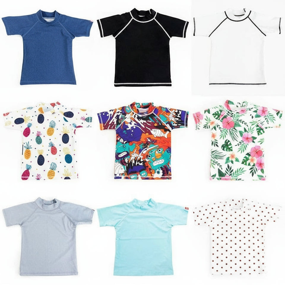 SunnyGuard – Zomers & Beschermend – Anti-UV Kinder Zwemshirt met Korte Mouwen