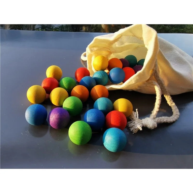 Rainbow Balls™ – Houten Ballen Regenboog