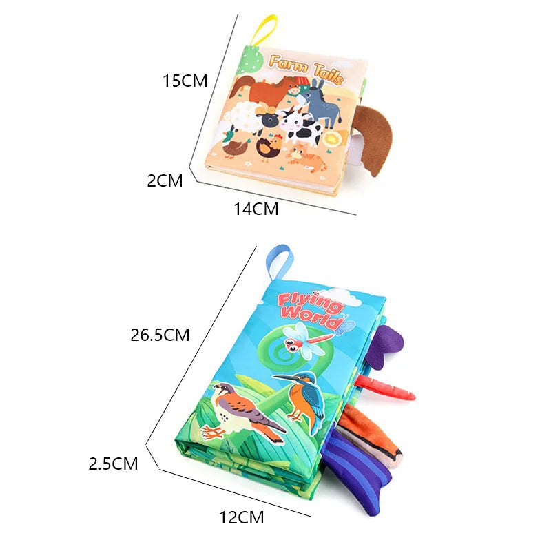 Soft Tail Book™ – Zachte Staartpret – Sensorisch Dieren Babyboekje