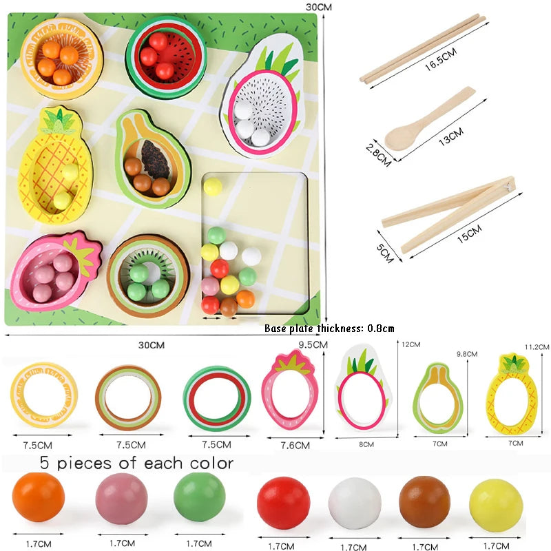Toddler Clips™ - Fruit & Vorm Match - Sorteerspel