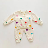 Mini Fashion™ - Superzacht & Comfortabel - Gekleurde hartjes trainingspak