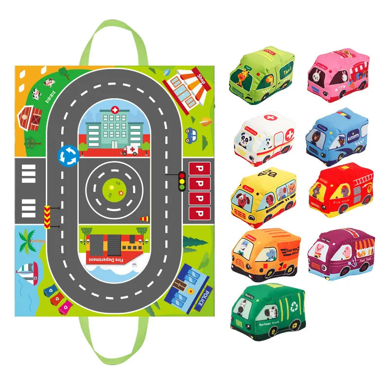 Car Playmat™ - Cartoon Avonturen - Auto Speelmat