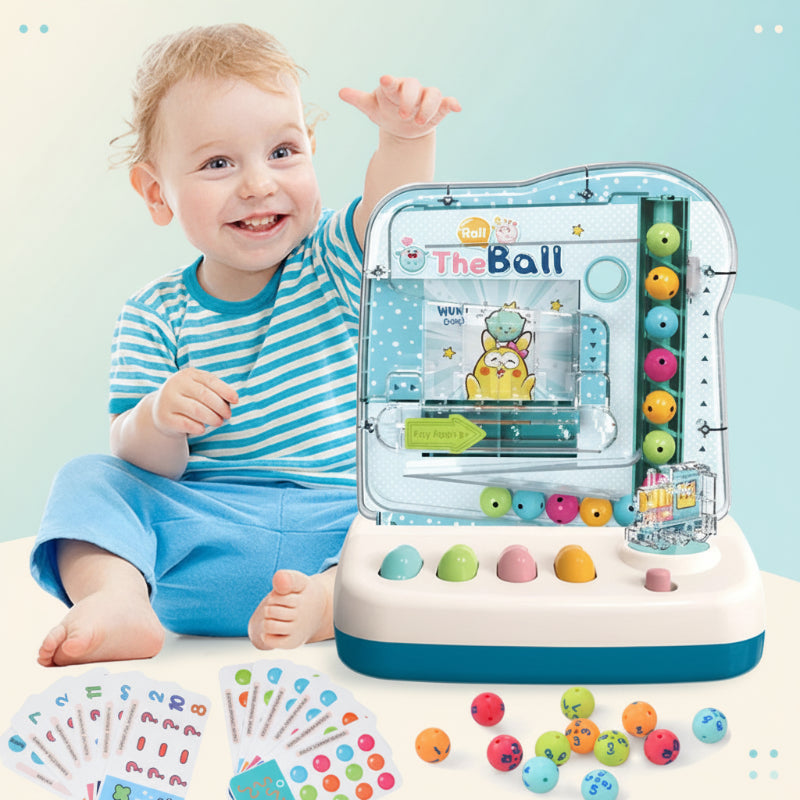 Montessori Math Track Game – Leren & Logica – Ballenbaan Spel