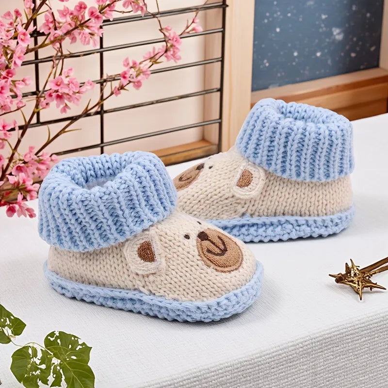 Mini Fashion – Gebreide Baby Sloffen (3-6 maanden)