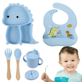 Dino Tablewear Set™ - 7-delige set - Siliconen Kinderservies