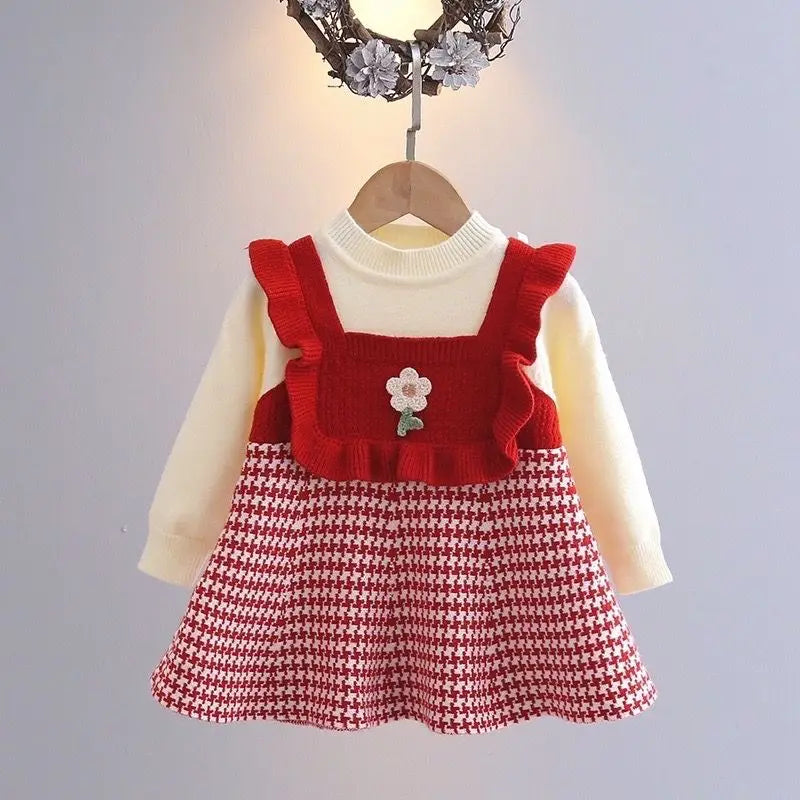 Mini Fashion™ - Schattige Look - Jurk met lange mouwen