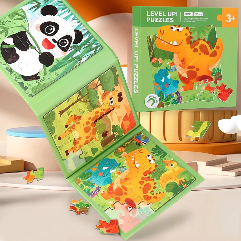 Magnetic Puzzle Book™ – Dierenvriendjes Plezier – Magnetisch Puzzel Boek