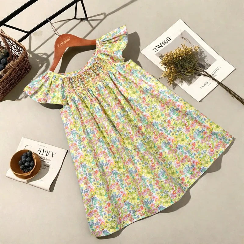 Floral Dress – Licht & Luchtig – Meisjes Flutter Sleeve Jurk