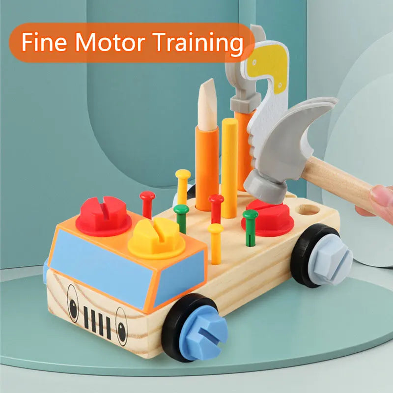 Woods™ - Draai & Leer - Montessori Auto Schroefbord