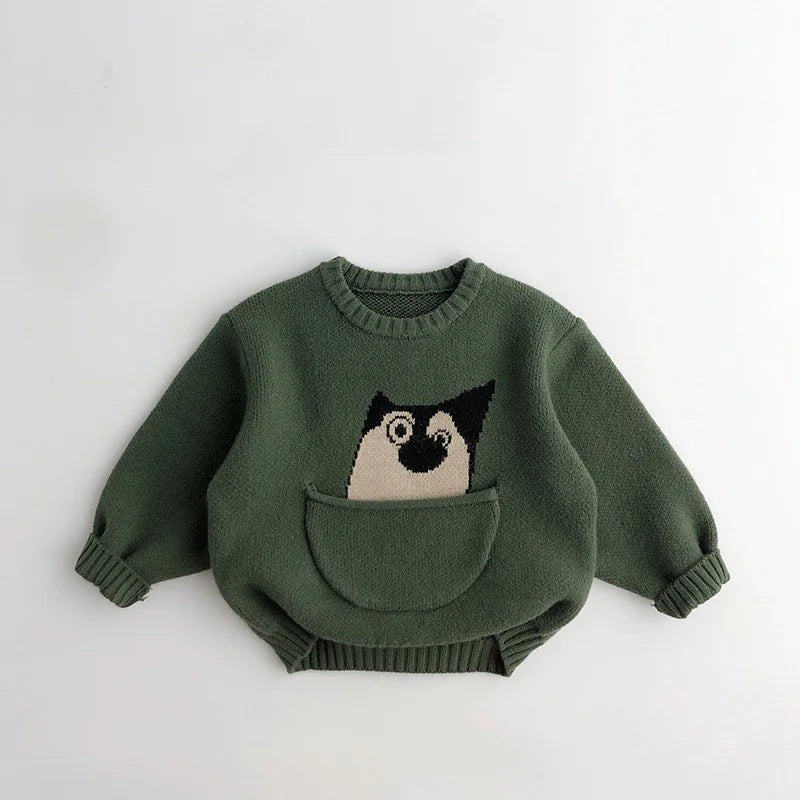 Mini Fashion™ - Leuke Print met Buidel - Dieren Trui