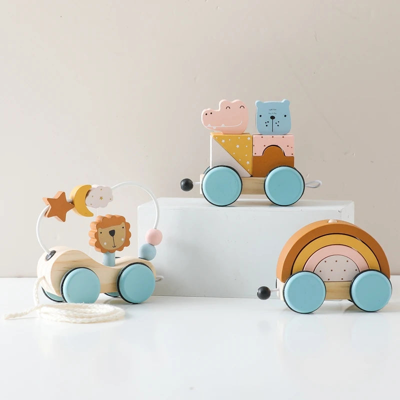 Lunar Train™ - Droomtreintje - Houten Stapelspeelgoed
