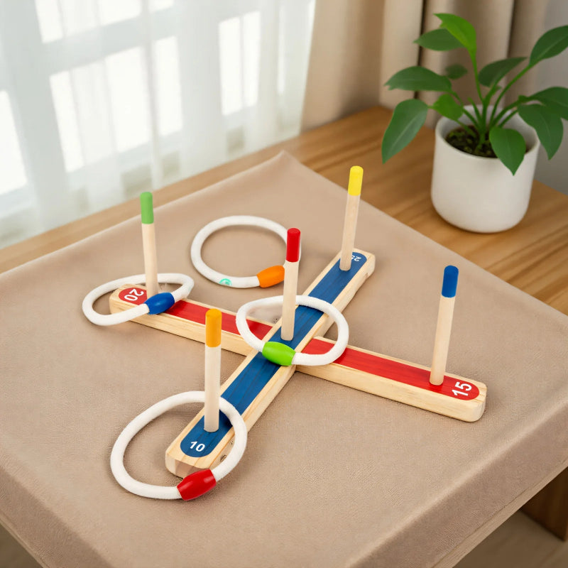 Montessori Ring Toss Game – Actief & Leerzaam – Ring Werp Spel
