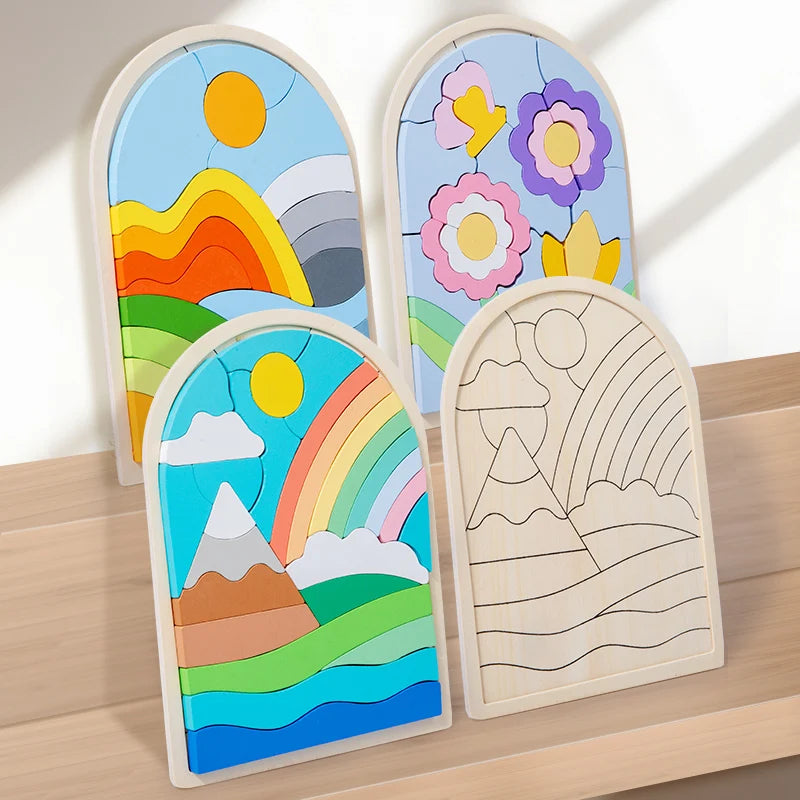 Woods™ - Regenboogblokjes Magie - Puzzelblokken