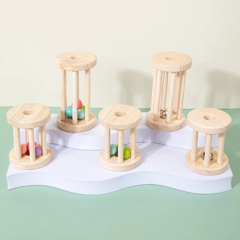 Music Rattle™ – Vrolijke Rolkooi – Houten Rammel Speelgoed