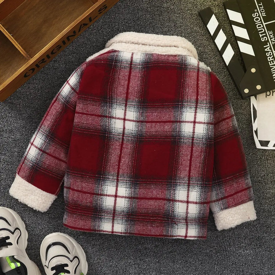 Mini Fashion™ - Warm & Stijlvol - Kinder Jas Geruit