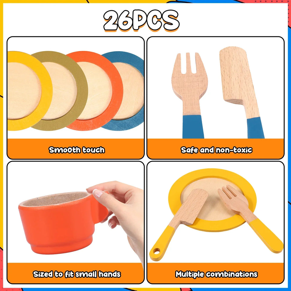 Woods™ - Creatief & Leerzaam - Houten Keuken Speelset Kind