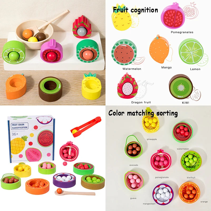 Toddler Clips™ - Fruit & Vorm Match - Sorteerspel
