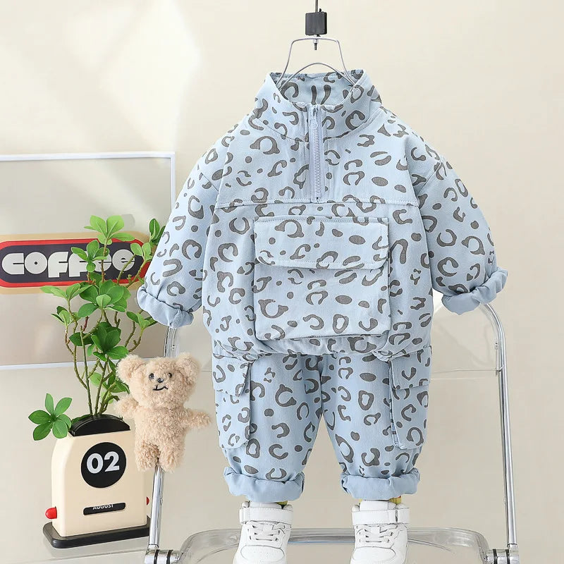 Mini Fashion™ - Coole Luipaard Print - 2-Delige Kledingset