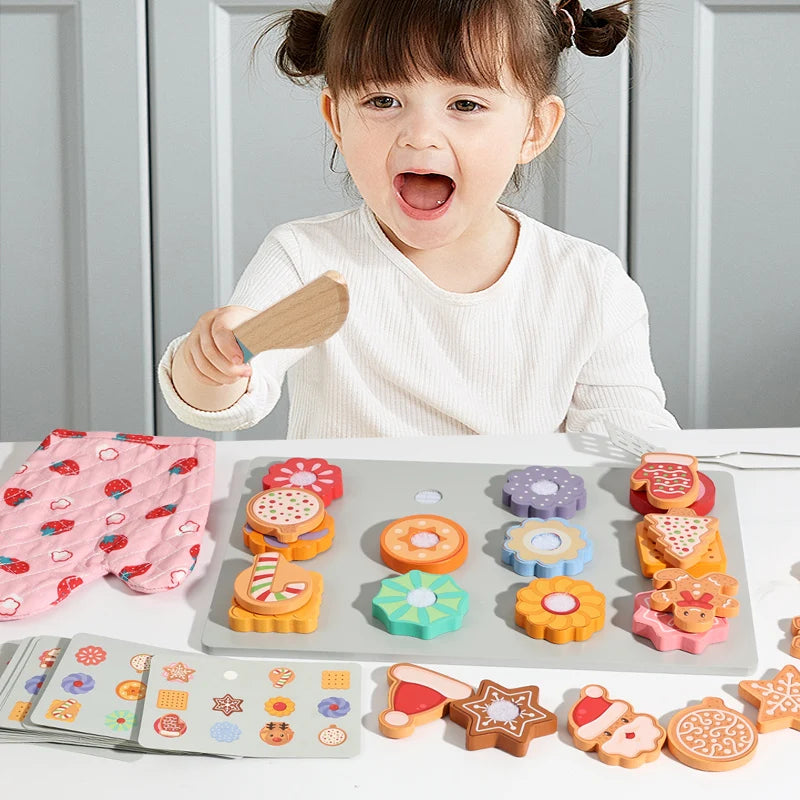 TinyKitchen – Creatief & Speels – Houten Koekjes Sorteerspel