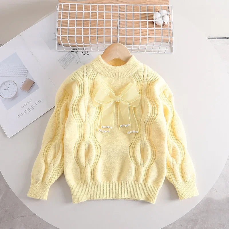 Mini Fashion™ - Warm & Stijlvol - Meiden Trui met strik