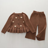Mini Fashion™ - Tweedelige Winter Set met Beertjes