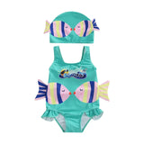 Mini Fashion™ - Leuk Vissenprintje - Meisjes Badpak