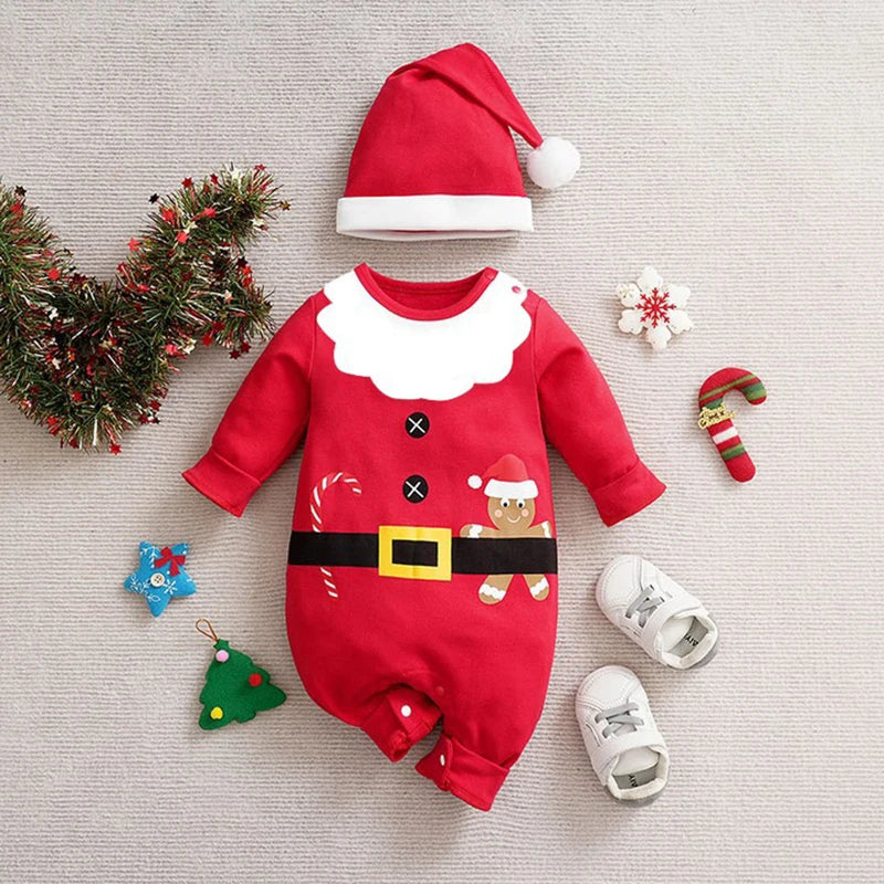 Mini Fashion™ - Zacht Materiaal - Baby Kerstkostuum