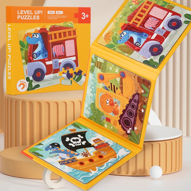 Magnetic Puzzle Book™ – Dierenvriendjes Plezier – Magnetisch Puzzel Boek