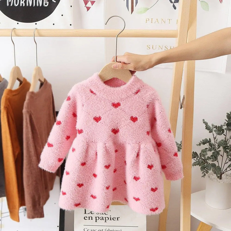Mini Fashion™ - Lekker Warm - Fleece Jurk