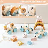 Lunar Train™ - Droomtreintje - Houten Stapelspeelgoed