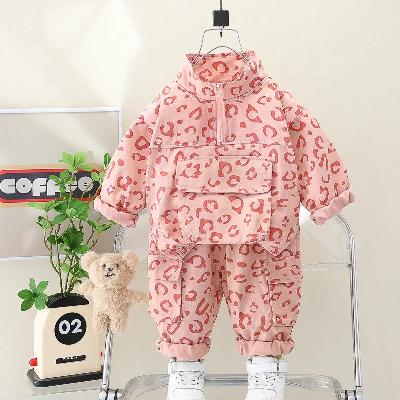 Mini Fashion™ - Coole Luipaard Print - 2-Delige Kledingset