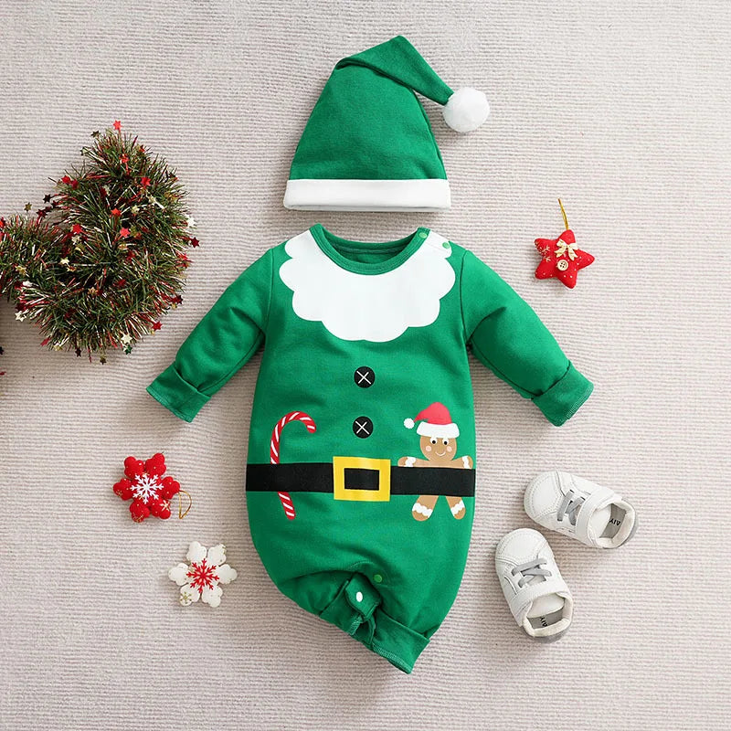 Mini Fashion™ - Zacht Materiaal - Baby Kerstkostuum